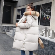 Chống mùa giải phóng mặt bằng 2018 mới Hàn Quốc phiên bản của phần dài của áo khoác bông dày nữ sinh viên lỏng lẻo bf xuống bông pad bông áo khoác