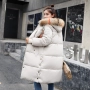 Chống mùa giải phóng mặt bằng 2018 mới Hàn Quốc phiên bản của phần dài của áo khoác bông dày nữ sinh viên lỏng lẻo bf xuống bông pad bông áo khoác áo khoác mũ lông nữ