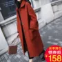 Chống mùa giải phóng mặt bằng nữ mùa thu và mùa đông áo len trong phần dài của Hàn Quốc phiên bản của lỏng hai mặt cashmere Hepburn gió áo len áo ấm