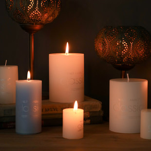 北欧ロマンチックな長期的な香りのキャンドルホームベッドルーム空気浄化ラウンドキャンドル誕生日燭台キャンドルジャスミン