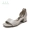 Tủ giày Du Lala 2018 mùa hè giày nữ vuông đầu chuỗi thời trang ngọc trai vuông retro với sandal 1718303014