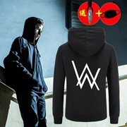 Alan Walker phai áo len dây kéo áo len dày áo len nam trùm đầu Áo khoác thể thao Alan Walker