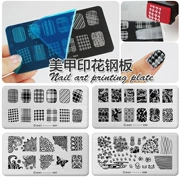 Nail Art Printing Sheet Template Blue Film Painted Printing Mold Stamp Scraper Nail Ba Lan Công cụ chuyển nhượng