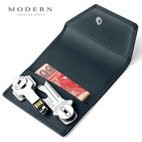 Đức hiện đại túi da khóa túi lưu trữ ví nam nữ một loại kéo khóa dung lượng lớn túi đơn giản - Ví / chủ thẻ ví cầm tay nam lv