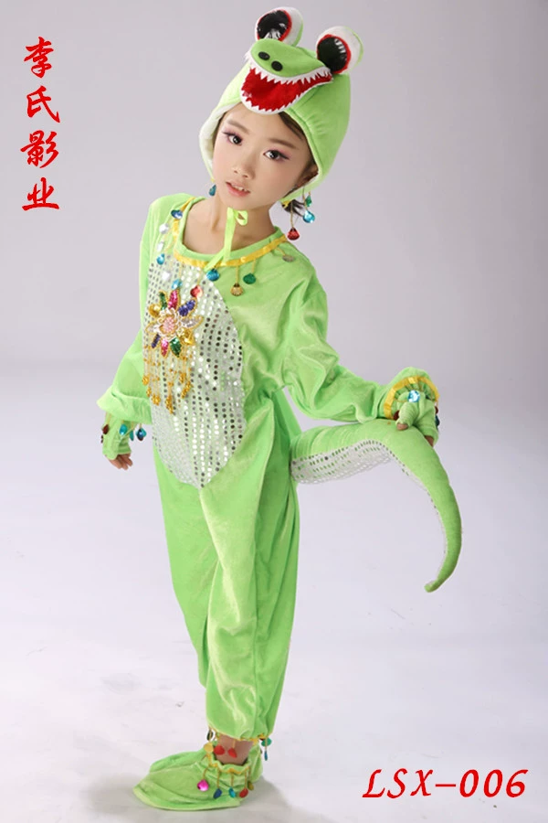 Ngày của trẻ em Trang phục trẻ em Trang phục Little Gecko Cartoon Trang phục Cá sấu Unisex Trang phục trẻ em - Trang phục
