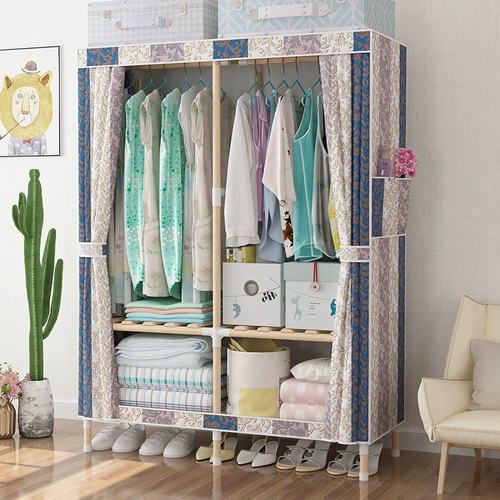 Аренда дома простой гардероб современный простой шкаф для одежды твердый дерево собрано вставка для оксфордского клуба домашний шкаф
