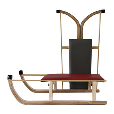 Лыжные доски 劲道新品木制可折叠雪橇 俄罗斯进口桦木冰雪爬犁雪橇滑冰车 包邮