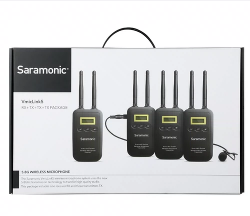 Saramonic/Maple Fireless Wireless Bee перемещает один перетаскивает три микрофора/беспроводной макрос5