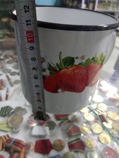 Стакан 俄罗斯2018年生产1升搪瓷杯子大个厚重