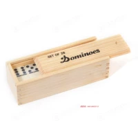 gỗ chắc chắn bằng gỗ/bằng gỗ/hộp gỗ bộ domino/đôi sáu/đôi 6/domino/DOMINO/28 tờ miễn phí vận chuyển búp bê nấu ăn