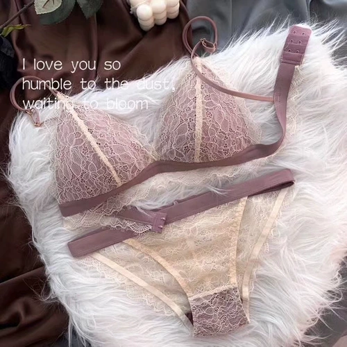 Ультратонкий комфортный кружевной бюстгальтер без косточек для ресниц, сексуальный бюстгалтер, комплект, французский стиль, популярно в интернете