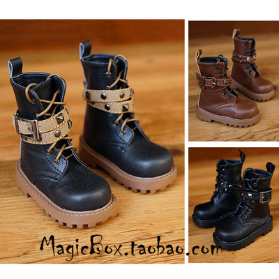 taobao agent 3 points and 4 minutes BJD SD doll shoes boots men's shoes rivet short boots uncle (3 color), 1/3, 1/4