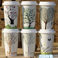 Clear Creative Double -Layer -Thermal Cup Cup Cup Cup Cufe Coffee Malker Cup Cupe Cup может настроить логотип