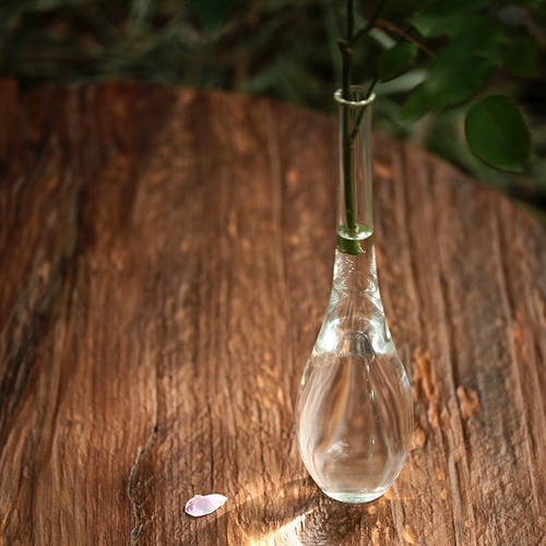 Японский стиль стеклянный кран первой цветочной бутылки украшения дзен элегантная стеклянная ваза.