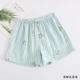 Mùa hè mềm mỏng cotton hai lớp gạc đồ ngủ nữ quần short chải bông cho quần nhà - Quần tây