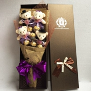 Ferrero đích thực sô cô la phim hoạt hình gấu bó hoa hộp quà tặng set Trung Quốc Valentine món quà Ngày tốt nghiệp ảnh