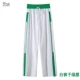 Белые брюки зеленая талия