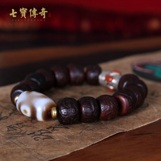 Украшения на руку 【原创孤品】藏传老凤眼菩提手串原矿三眼天珠手链男女款时尚百搭