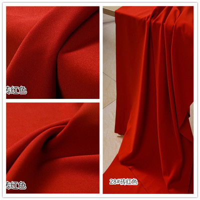 taobao agent Brick red dirty orange brother straight tribute to the knitted fabric polyester fiber fiber -sided elastic pants skirt cloth