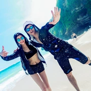2019 ngôi sao mới bơi thủy triều cặp đôi kem chống nắng lướt sóng nam và nữ tay áo dài chia tay phù hợp với suối nước nóng Hàn Quốc nhỏ - Vài đồ bơi