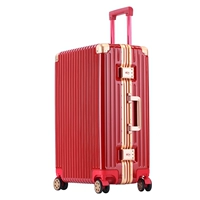 Бизнес -алюминиевая коробка [Golden Frame Red]