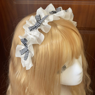 taobao agent Genuine hair accessory with bow, headband, Lolita style