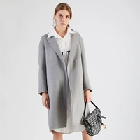 Điểm đặc biệt áo khoác cashmere hai mặt 2019 thu đông 2018 áo len mỏng mới áo len nữ cao cấp - Áo len lót đôi áo măng tô nữ dáng dài