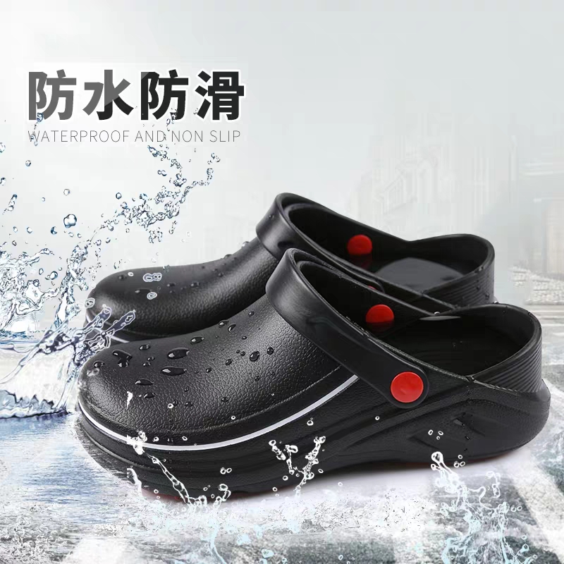 Bạch kim Kajaya Chef Chef Shoes Anti -slip Slipper Dầu chống nước và chống nhà bếp có thể chống lại Bệnh viện Bệnh viện Bệnh viện Bệnh viện Bệnh viện Nhẹ 