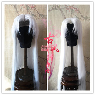 taobao agent Gu Fengxuan's hand hooks the anime wigs cosplay cosplay Inuyasha Killing Pills Pills Qianlei Kill Hall Free Shipping White