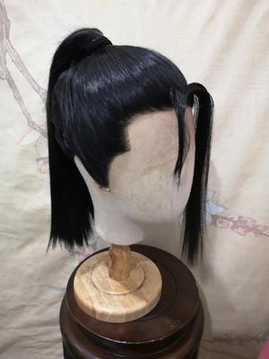 taobao agent Gu Fengxuan Qian Lace Hand Hook Blue Scenery Wig Wig Novels Black Beauty Beauty Cosmetic Model