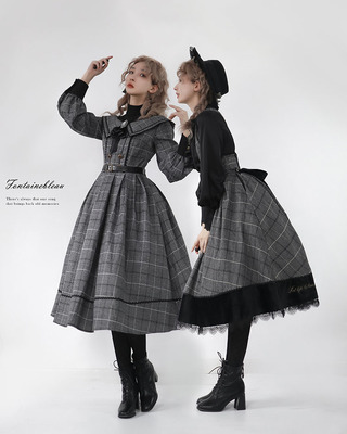 taobao agent [Sale show] ZY is designing original design*British CLA series fake two dresses