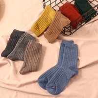 Демисезонные шерстяные цветные удерживающие тепло носки подходит для мужчин и женщин для влюбленных, средней длины