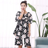 Mùa hè nữ cộng với phân bón XL đồ ngủ đặt ngắn không tay rayon vải lỏng nhà dịch vụ 200 kg chất béo MM pijama lụa