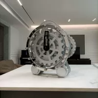 Креативные часы для гостиной с шестернями, украшение из нержавеющей стали, европейский стиль