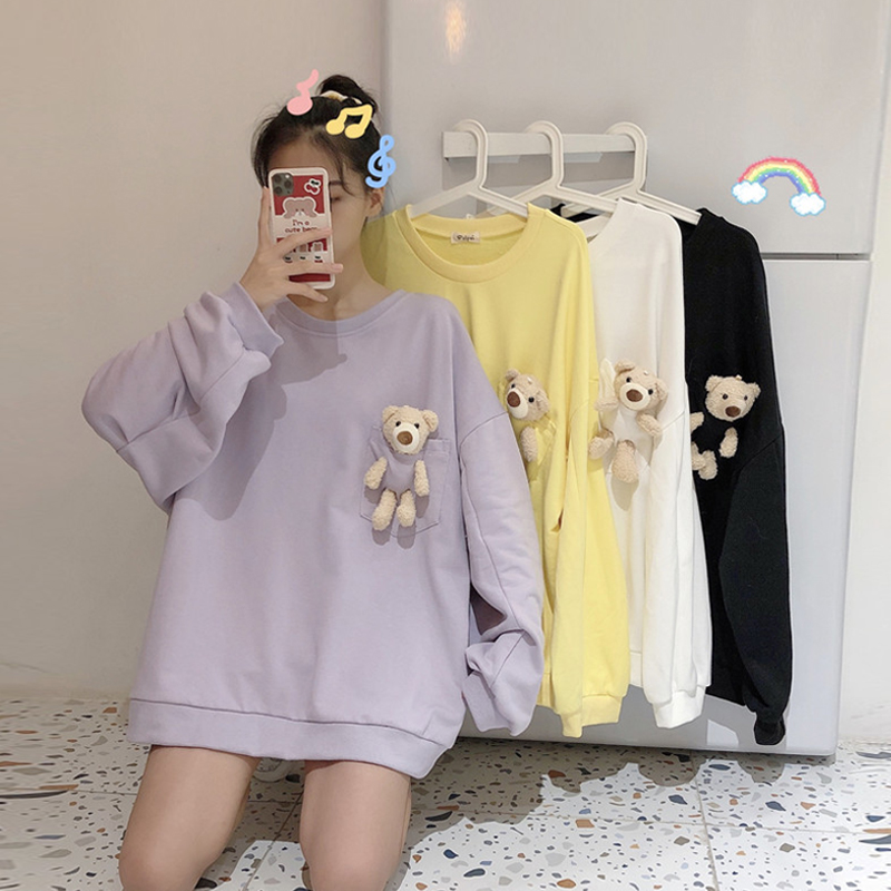 ins ยอดนิยม เสื้อกันหนาวคอกลมสุภาพสตรีสไตล์เกาหลี ใหม่2020 แฟชั่นฤดูใบไม้ผลิและฤดูใบไม้ร่วง  ins超火圆领长袖卫衣女2020新款春秋韩版宽松百搭盐系网红上衣潮 ins ยอดนิยม เสื้อกันหนาวคอกลมสุภาพสตรีสไตล์เกาหลี ใหม่2020 แฟชั่นฤดูใบไม้ผลิและฤดูใบไม้ร่วง 