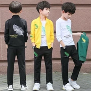 Nhà ga châu Âu là bộ quần áo thể thao cho bé trai mùa xuân và mùa thu mới toanh trong bộ quần áo bé trai ngoại cỡ đẹp trai phiên bản Hàn Quốc - Khác