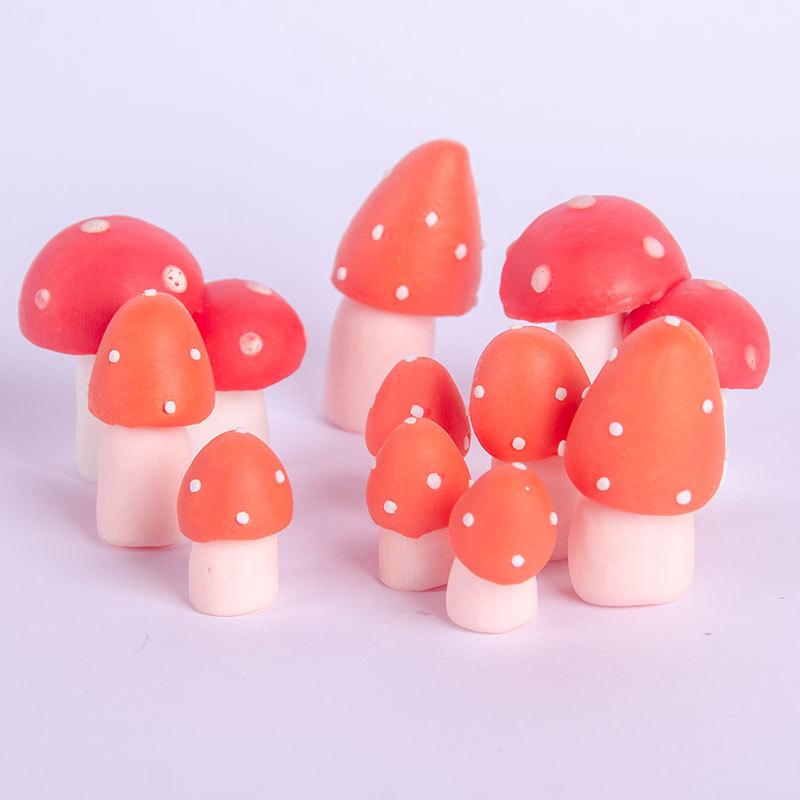 软陶立体蘑菇蛋糕装饰摆件