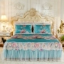 Mùa hè ren giường phong cách mùa hè mat 1,5m loại bìa giường in băng lụa ghế ba mảnh đặt 1,8 m điều hòa ghế mềm - Váy Petti drap giường có viền