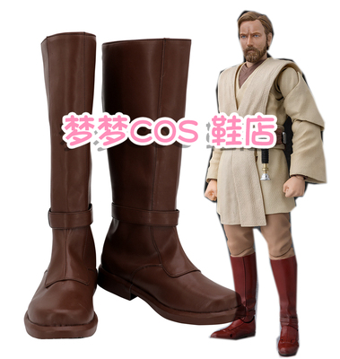 taobao agent 2633-3 Star Wars The Jedi Samurai Obiwang COSPLAY Shoes COSPLAY Shoes to Customize