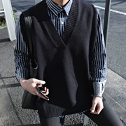 Áo len mùa thu Hàn Quốc của những người yêu thích áo len không tay, áo vest cổ chữ V