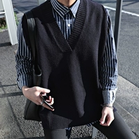 Áo len mùa thu Hàn Quốc của những người yêu thích áo len không tay, áo vest cổ chữ V áo len khoác mỏng