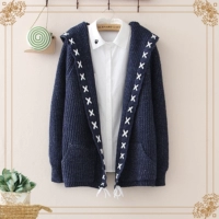 Весенний японский свитер, куртка, кардиган с капюшоном для школьников, коллекция 2021, оверсайз