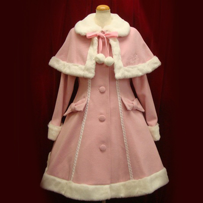 taobao agent Retro autumn demi-season cute velvet shawl, coat, Lolita style