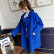 Hàn quốc phiên bản của 2017 mùa thu và mùa đông sinh viên mới loose 毛 loại len dài coat của phụ nữ dày áo len