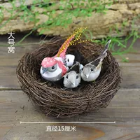 Большое гнездо+коричневый красный 1+маленький серый 2+3 яйца