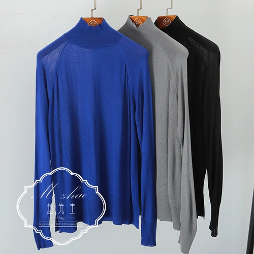 Z0902-15 Temprament Small High-шея мягкая восковая кожа, рыхлый, гнилой рукав основание дно с длинными рукавами свитер