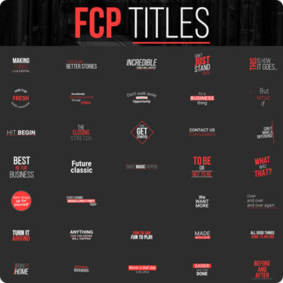 FCPX插件Title V1简洁时尚文字标题排版宣传片字幕动画预设50组 第一季-天天素材网