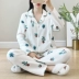 Mùa xuân và mùa thu chăn bông quần áo dày cotton phụ nữ mang thai đồ ngủ kích thước lớn sau sinh cho ăn quần áo bà mẹ cho con bú - Giải trí mặc / Mum mặc Giải trí mặc / Mum mặc