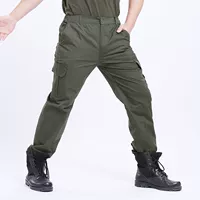 Зеленый летний тонкий 4 кармана [износостойкий чистый хлопок]