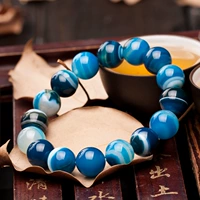 Mới Dzi Đính cườm Vòng tay mã não Hoa hồng đỏ Xanh tím Sọc Agate Handmade Bracelet Công ty Quà tặng Bán buôn vòng đá